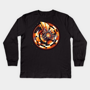 Solar Exploration Pioneer | Abstract Parker Solar Probe Tee Kids Long Sleeve T-Shirt